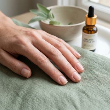 Hand with healthy, well-groomed natural nails