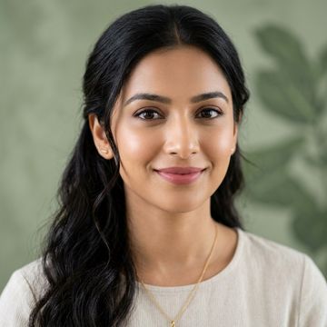 Portrait of a woman with clear, healthy skin